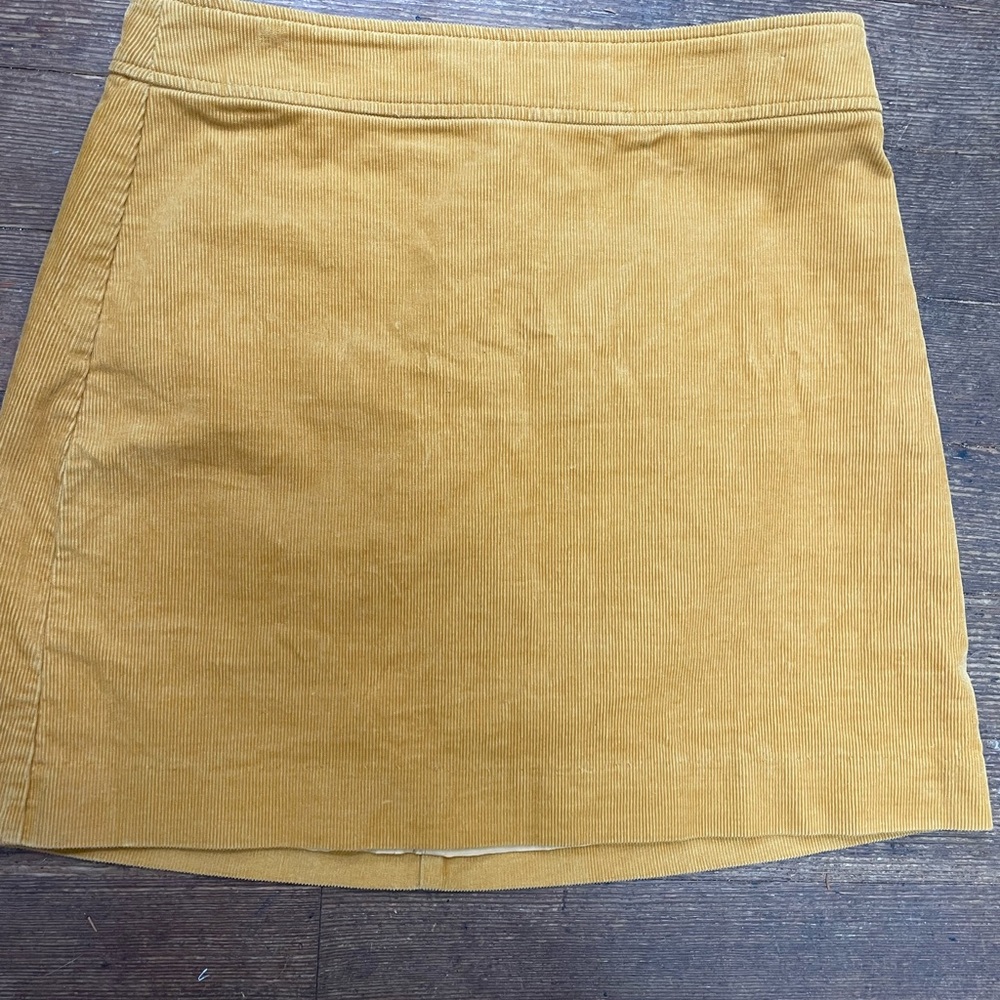 J. Crew Yellow Corduroy Mini Skirt